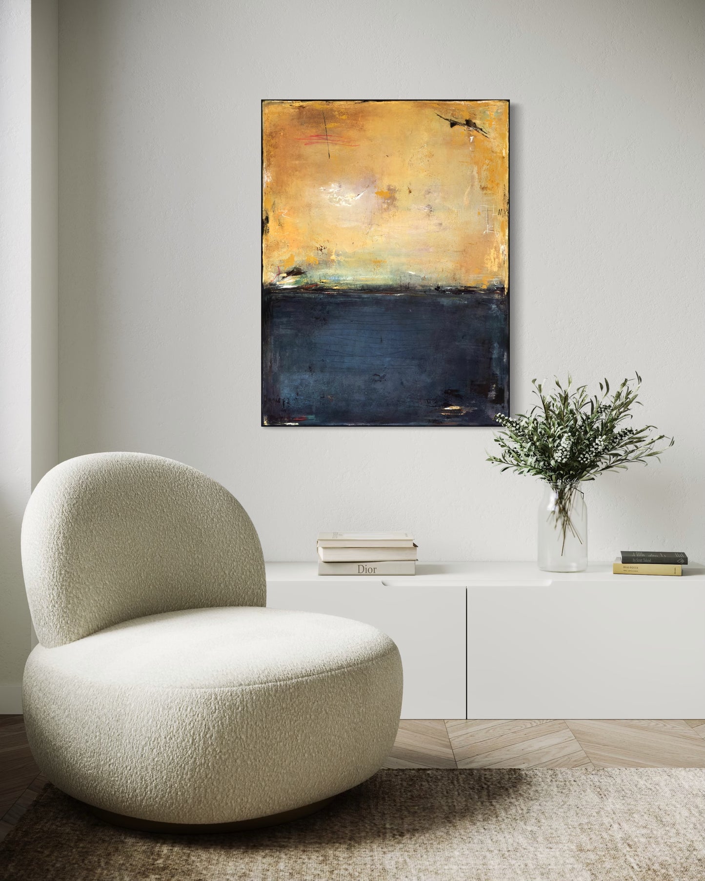 Ocean of Silence 30x40 inches Acrylic Painting on Canvas